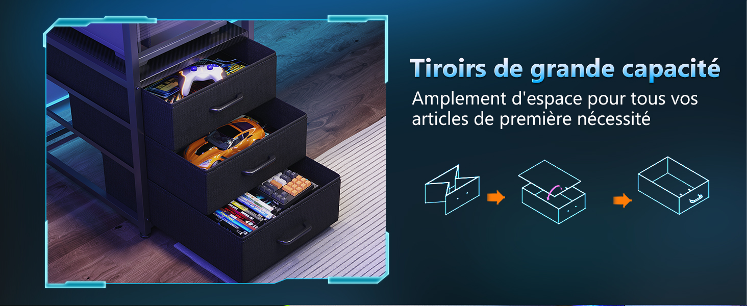 une boîte de rangement avec une voiture et une voiture