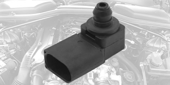 Multiple views of the same black mechanical component from Image 1, showing different angles of the mounting bracket and cylindrical element.