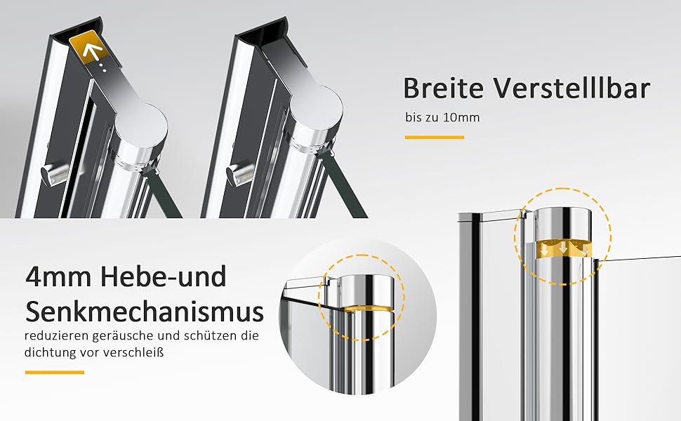 Duschabtrennung, Glas Duschwand Badewannenaufsatz Duschtrennwand aus 6mm ESG Nano Sicherheitsglas