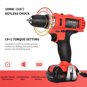 Fonction couple de la perceuse sans fil