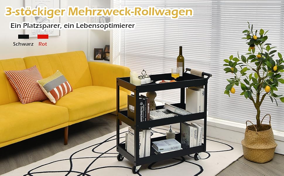 mehrzweckwagen 3-stöckiger servierwagen