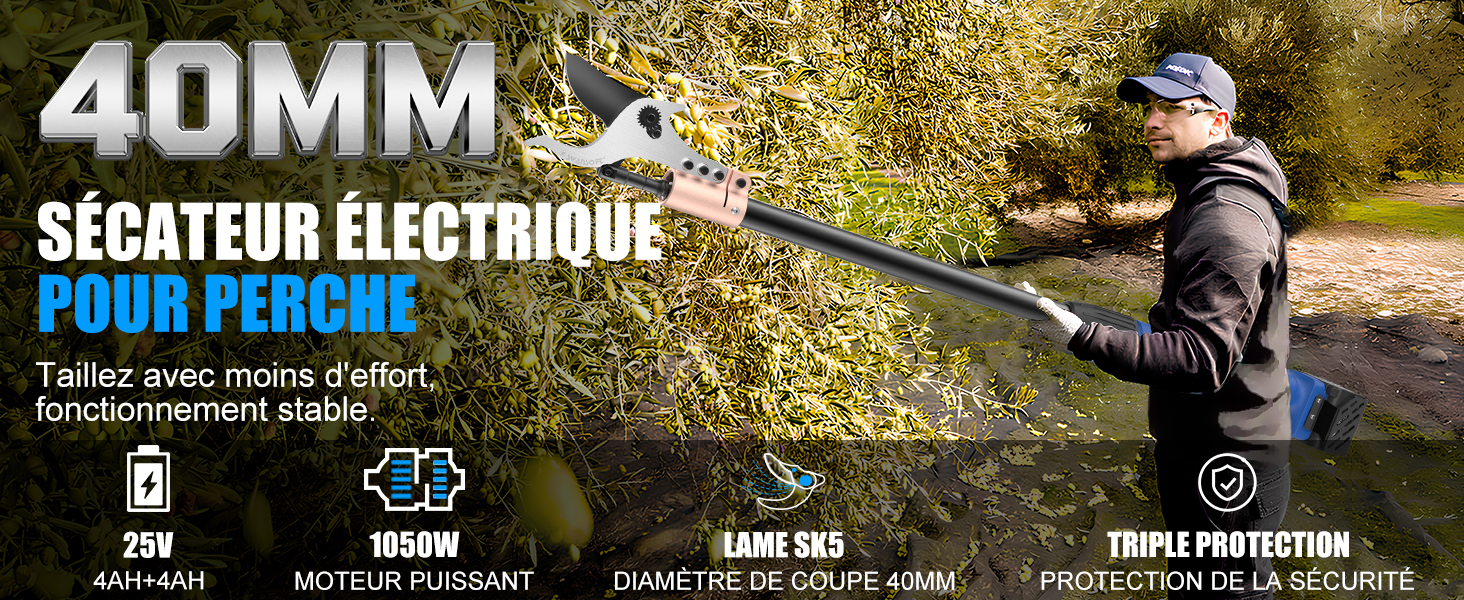 Le texte indique « 40MM GLORIFIER ELECTRONIQUE » et « FOUR PERCHE ».