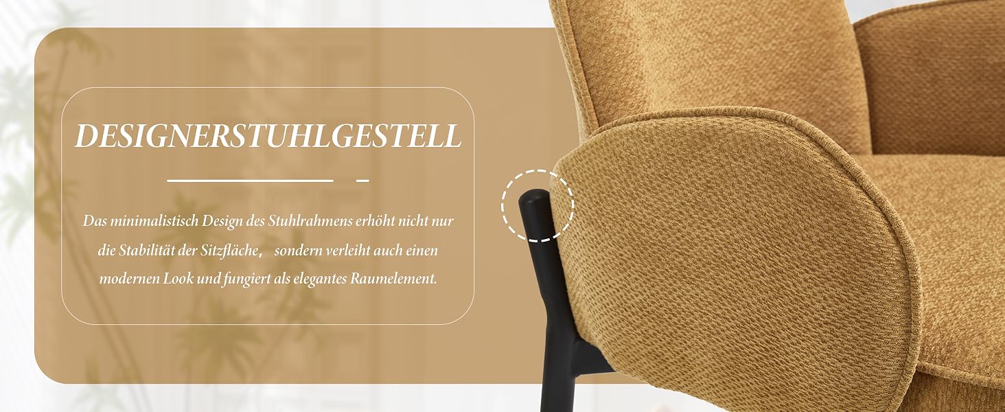 Der Text lautet „DESIGNERSTUHLGESTELL“.