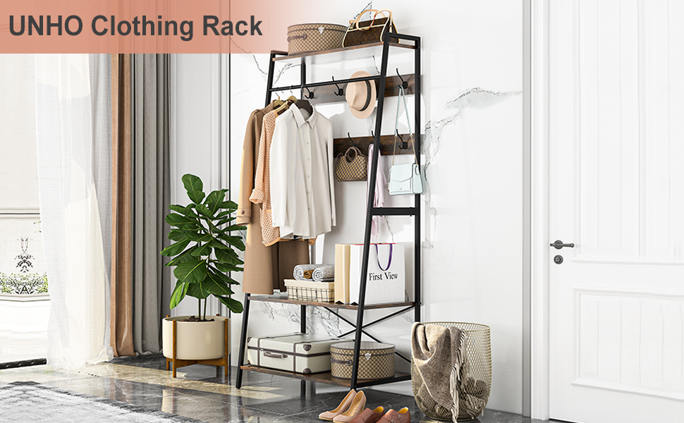 coat rack with storage
