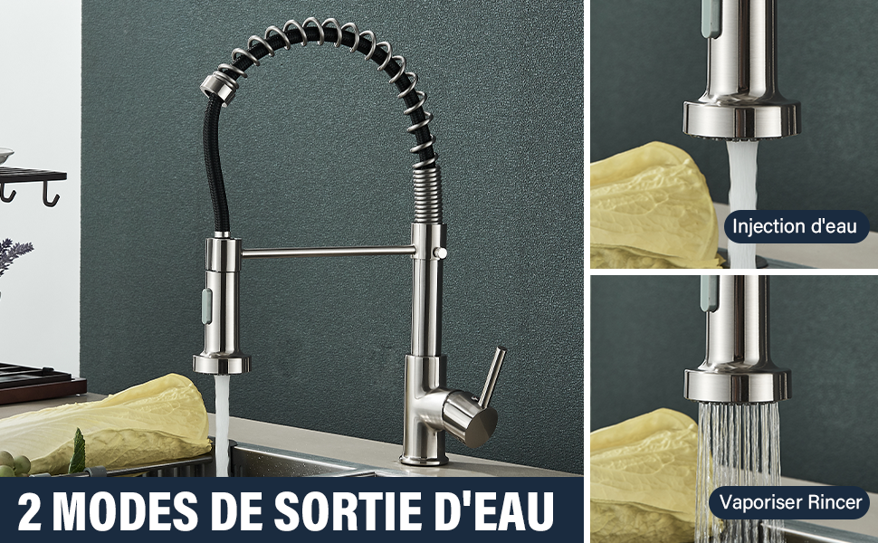 Robinet Cuisine doré brossé