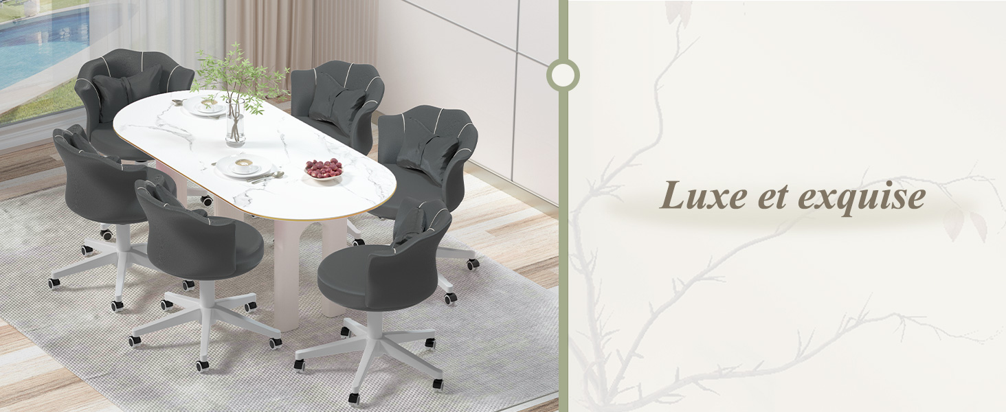 Chaise Bureau, Chaise Coiffeuse, Fauteuil Coquillage, Chaise de Bureau Ergonomique, Chaise Pivotante