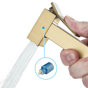 TVTIUO Juego Ducha Higienica para WC, Grifo Bidet para WC de Mano