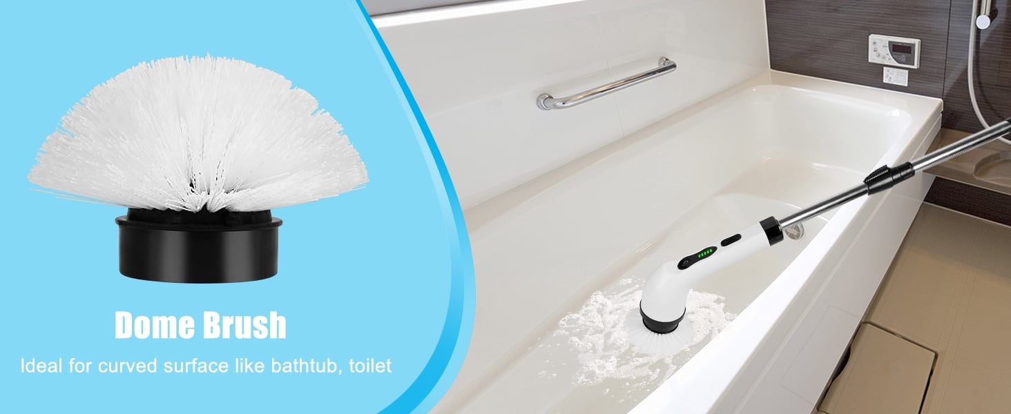 shower scrubber with long handle