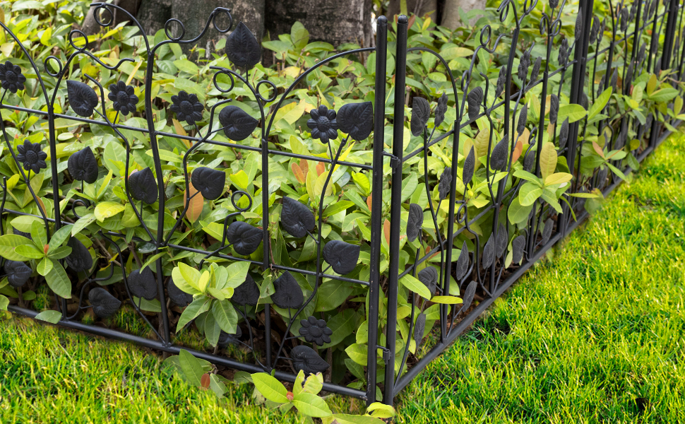 metal decorative garden fence flower bed barrier fencing