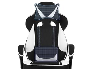 WOLTU Silla Gaming Ergonómica, Silla de Oficina Giratoria con Reposabrazos y Soporte Lumbar
