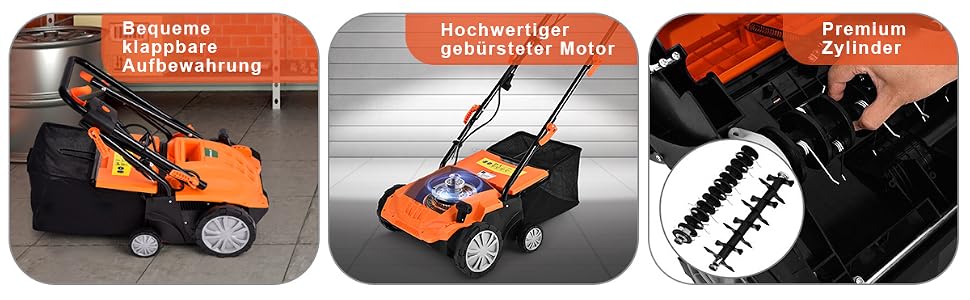 COSTWAY Elektro Vertikutierer Rasenlüfter