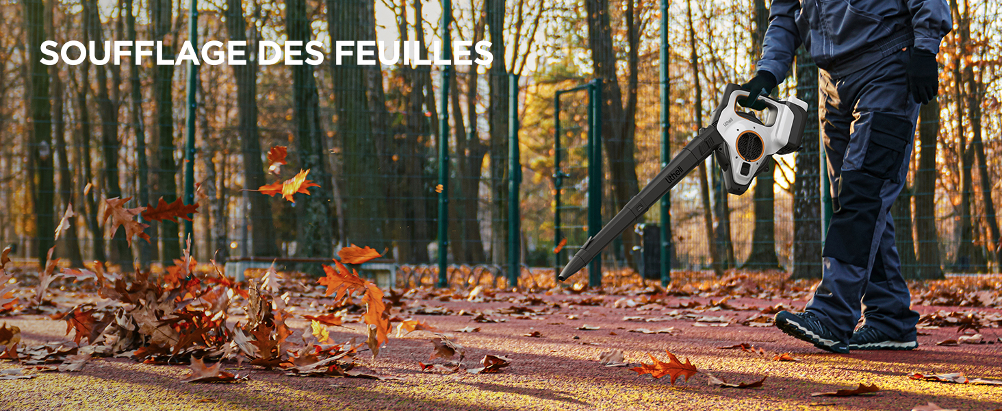 Scène de forêt avec des feuilles d'automne tombées sur le sol, montrant des jambes marchant dans les bois. Le texte indique « SOURFLARE DESIGN ».