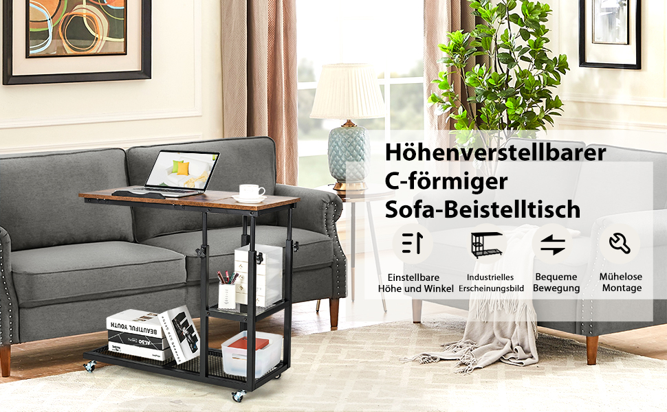 Laptoptisch, Beistelltisch, Notebooktisch, Pflegetisch, Sofatisch, Ablagetisch, Kaffeetisch, Abstelltisch