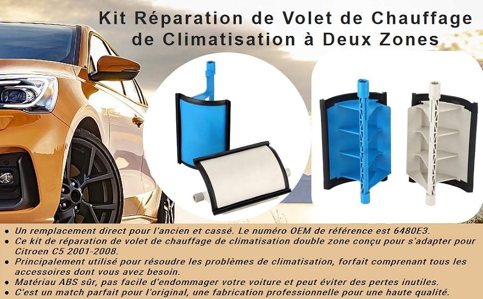 Volet de chauffage ca Stable double Zone 6480E3 Kit