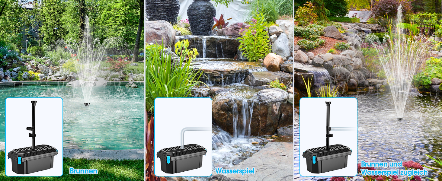 Vielseitige Springbrunnendüsen