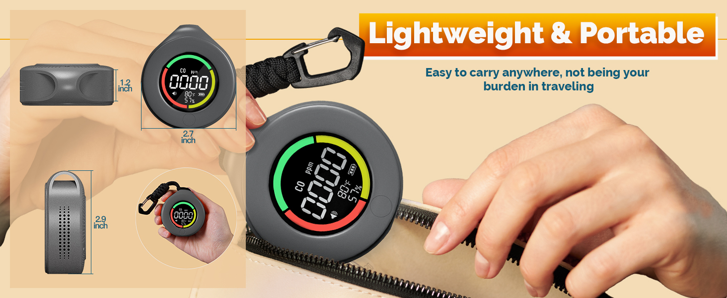 MINI DETECTOR DE CO PORTÁTIL