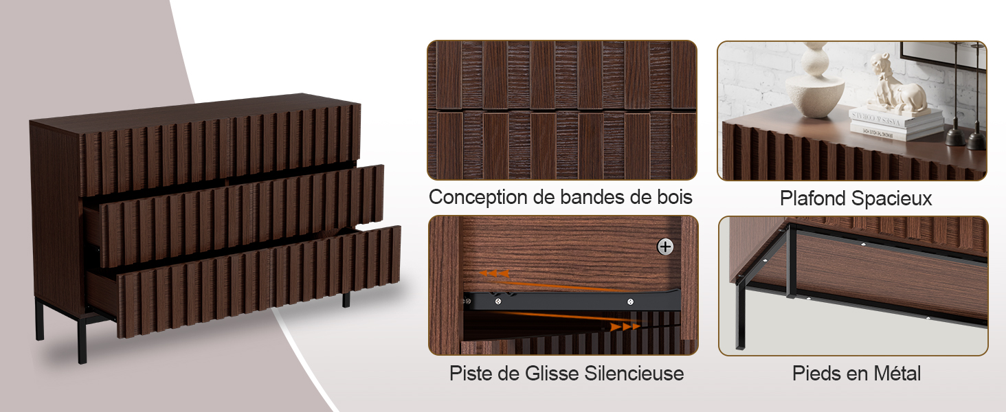 Série d'images montrant des bancs ou des installations de sièges en bois dans ce qui semble être un espace public ou une galerie.