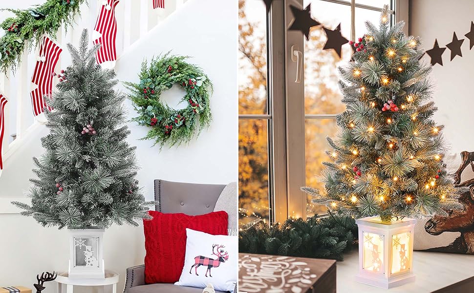 Sapin de Noël artificiel avec éclairage