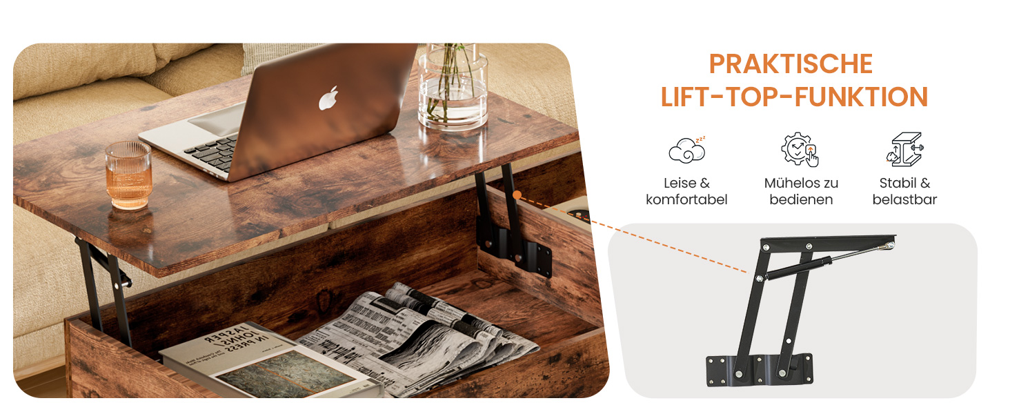 Der Text lautet „PRAKTISCHE IFT-TOUR FUNKTION“.
[SENTENCE 3] Desktop
[SENTENCE 4] -Arbeitsplatzszene mit Laptop und Dokumenten, sichtbar auf einer Holzoberfläche.