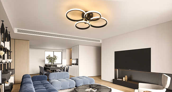 plafonnier salon moderne