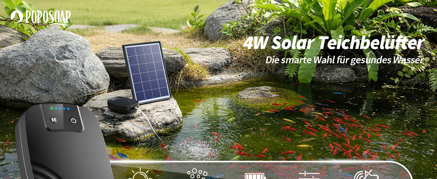 POPOSOAP Solar Teichbelüfter Bild 1