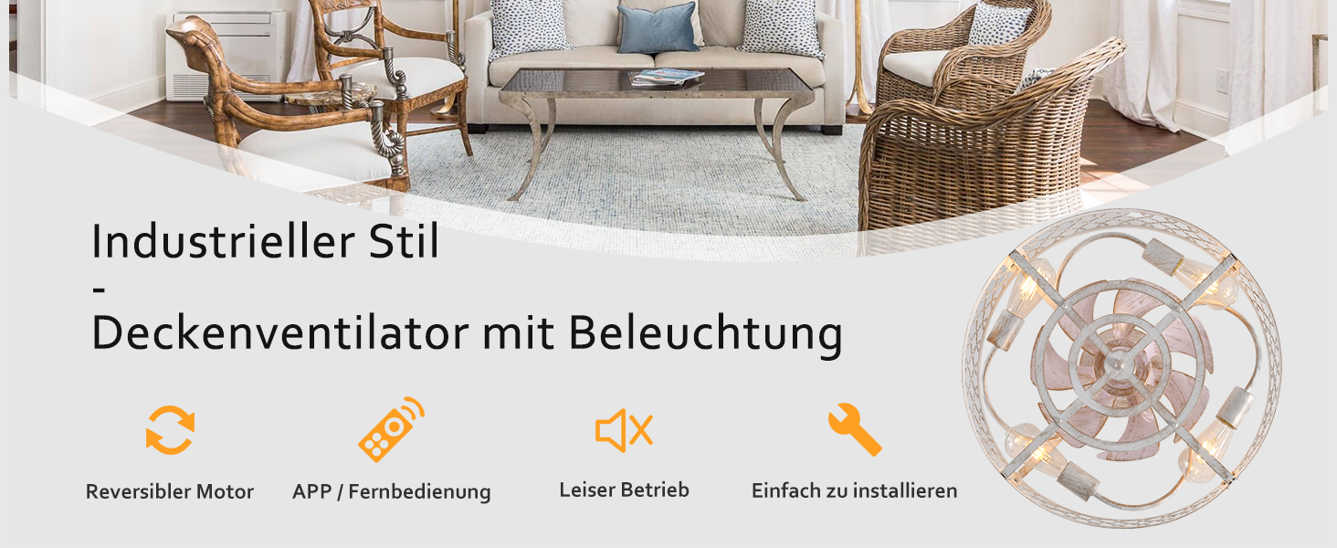 deckenventilator mit licht und fernbedienung