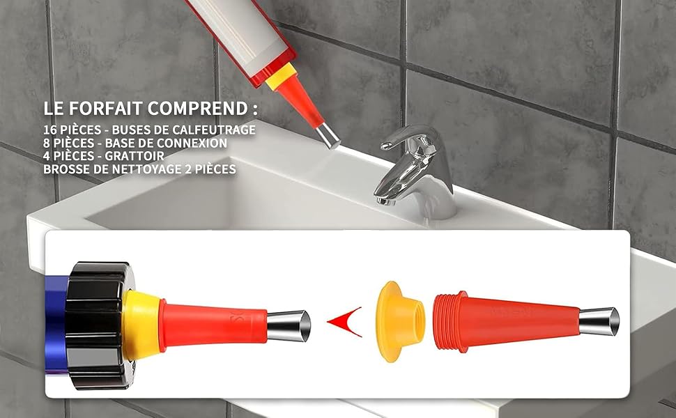 29 Pièces Kit de Buses de Calfeutrage