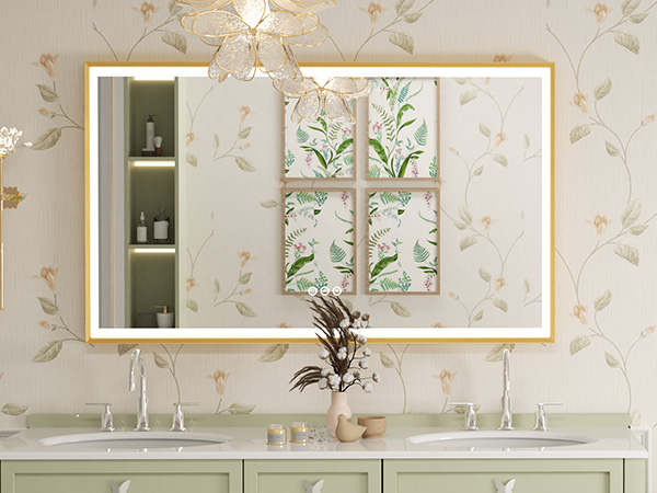 LUVODI SPECCHIO BAGNO CON FRONTALE LUCE LED LUSSO DECORATIVO CASA
