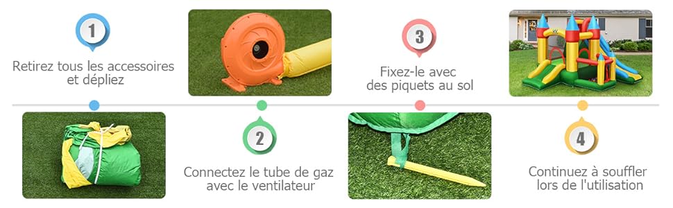 COSTWAY Château Gonflable Avec Gonfleur De 580-610W 2 Toboggans, Aire De Saut, Piscine à Balles Et Panier De Basketball, 330 X 300 X 210 Cm Pour Enfants 3-10 Ans Charge Max 135KG -Pas Cher Clair Jardin Magasin AAHKMJXYDAFdJAOAIMEbOAchlkWZ0oakZn uVZ0mPidMNbILvCvspZ4oG3fPgIqc1P26RdPiG8KHKUtblW5 ULKvLD1OHzwX