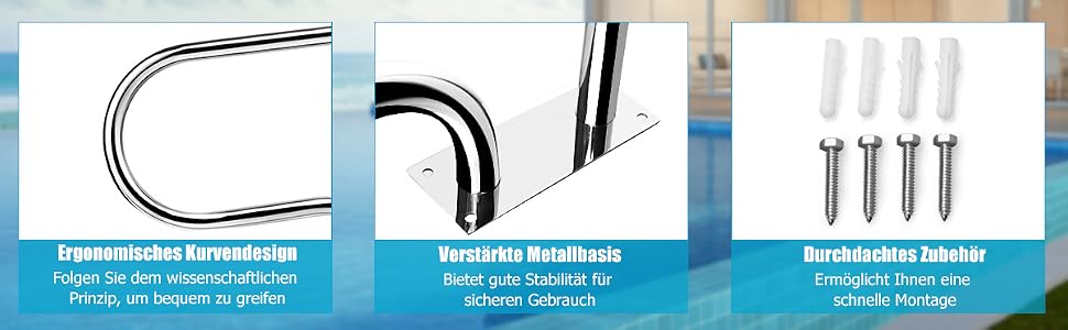 Edelstahl Poolleiter