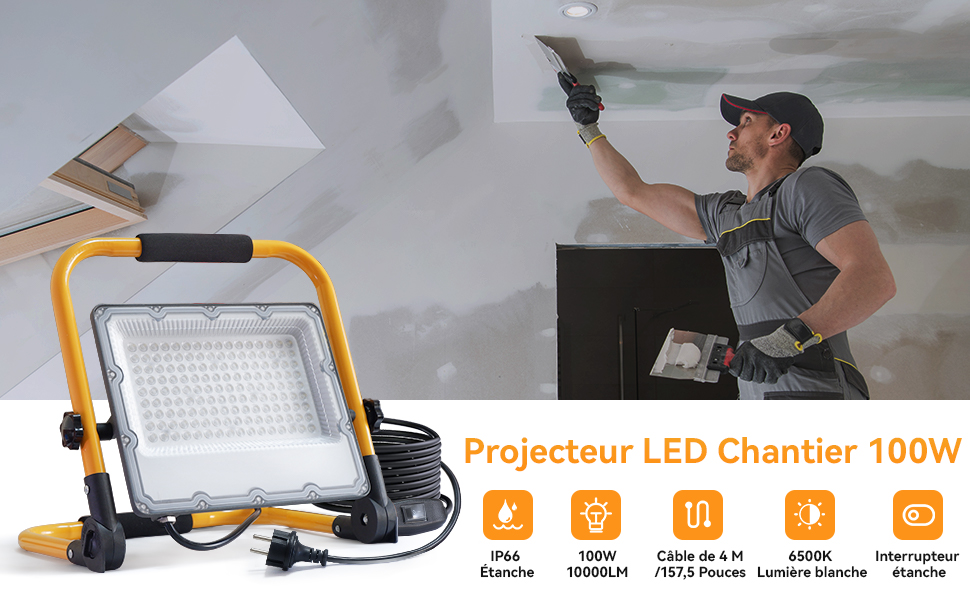 Proyector LED para obras de construcción