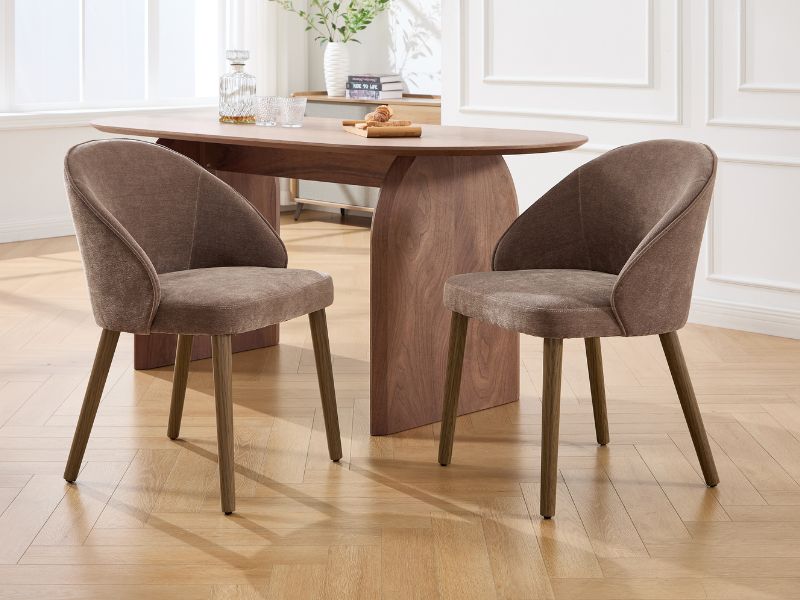 Chaise de salle à manger en chenille