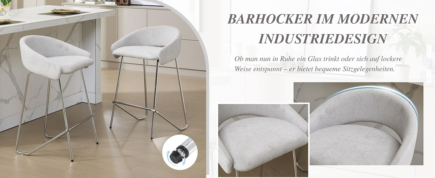 Text: 'INDUSTRIEDESIGN BARHOCKER IN MODERNEN' Schwarze Stiefel oder Schuhe, die in verschiedenen Produktwinkeln auf weißem Hintergrund abgebildet sind.