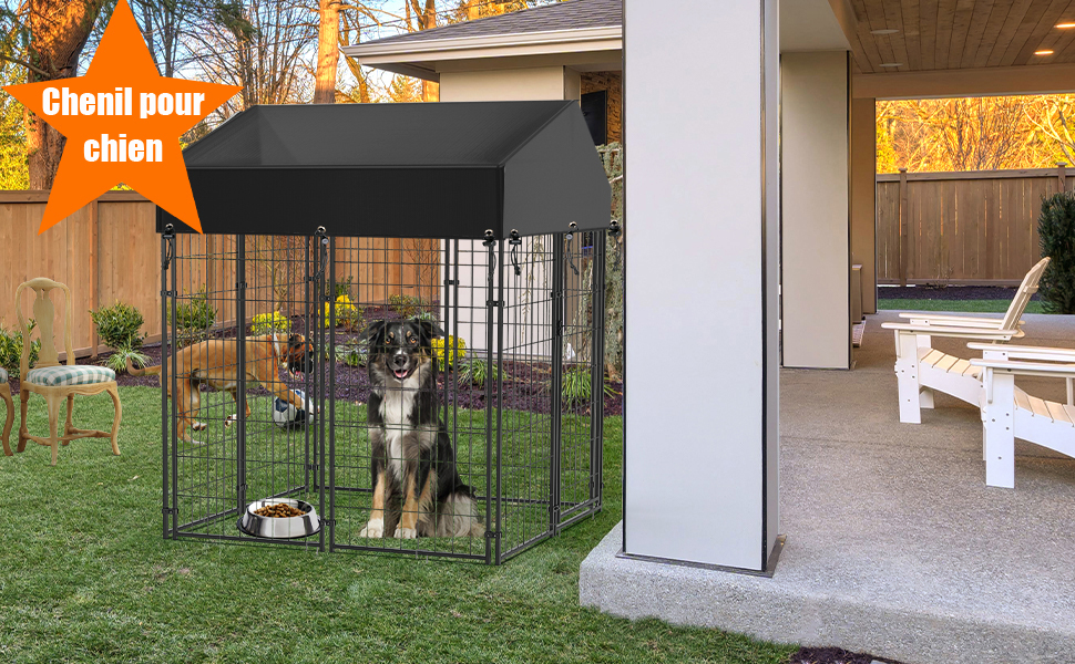 cage pour chien xxl feandrea solide exterieur berger allemand bernard chenil grande taille