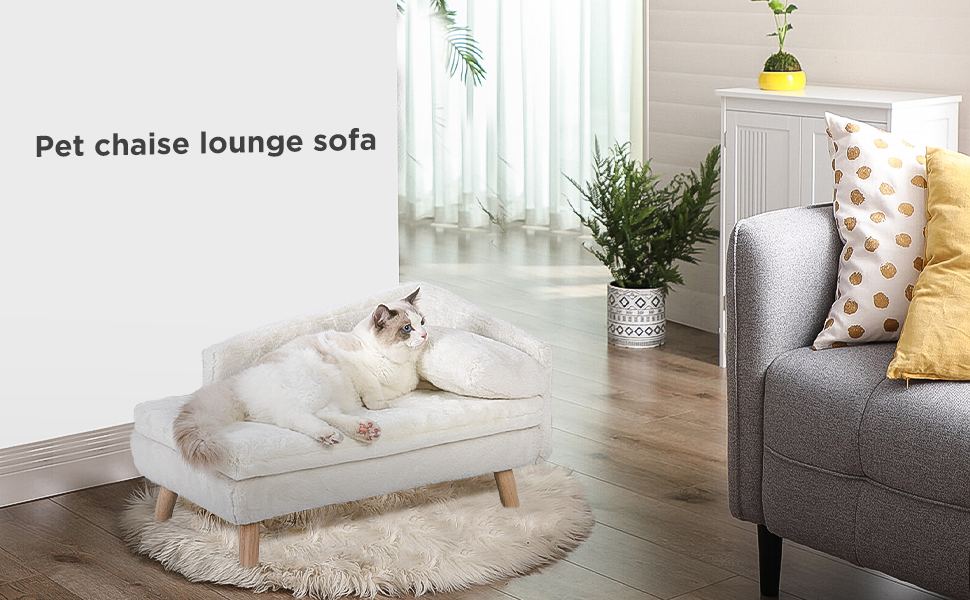 canapé pour chien grande taille xl moyen sofa lit surélevé panier chat moelleux anti stress lavable