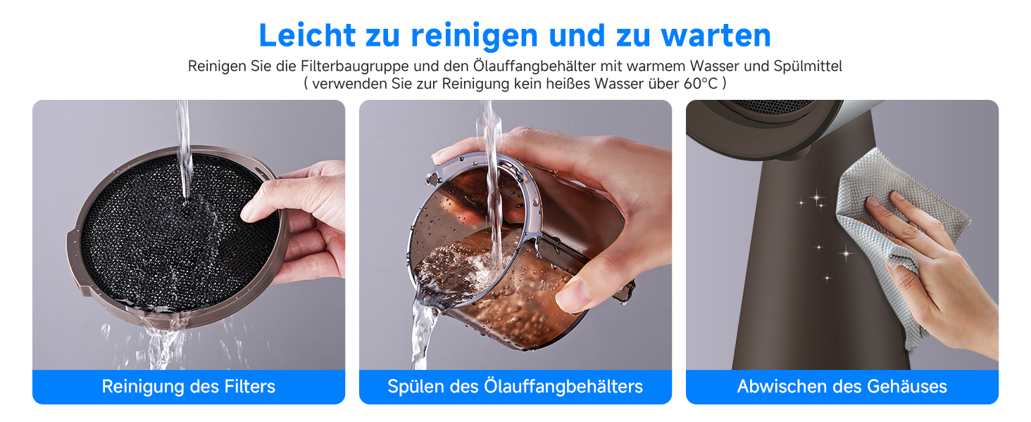 Der Wasserfilter ist eine großartige Möglichkeit, das Geschirr zu reinigen.