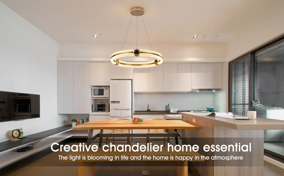1 ring gold chandelier
