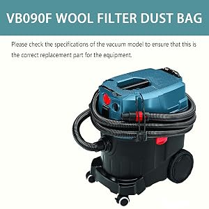 Bolsas de filtro de vellón VB090F para BOSCH