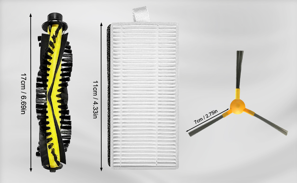 Fixbetter Kit di accessori per Tesvor X500, X500 Pro, M1, M2, per parti Neatsvor X500 