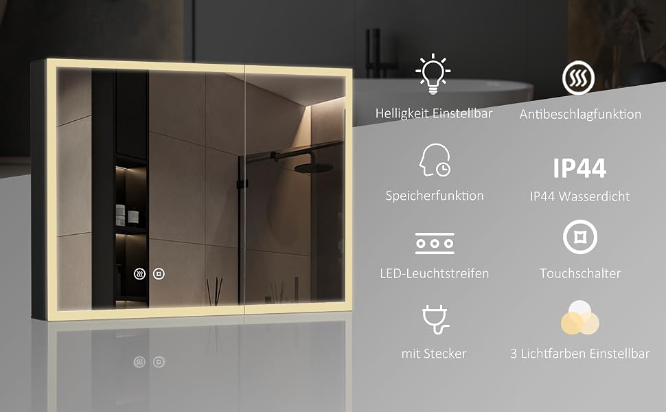 3 Lichtfarben mit Dimmbarer Helligkeit