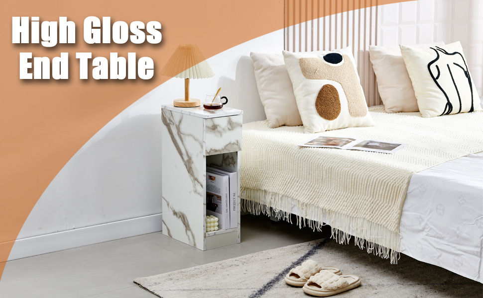 High Gloss Sofa Side End Table