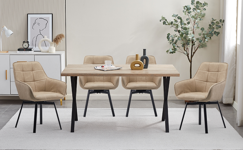 Lot de 4 chaises de salle à