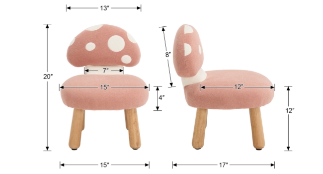 Technical drawings or schematics showing dimensional measurements of what appears to be product design specifications in pink color.