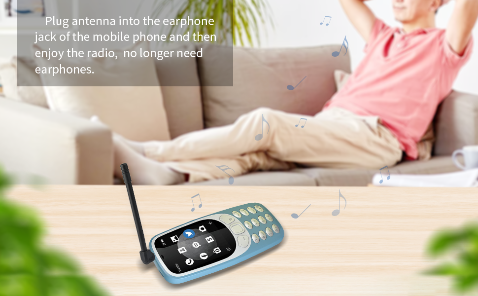 a wireless phone with music notes on it.