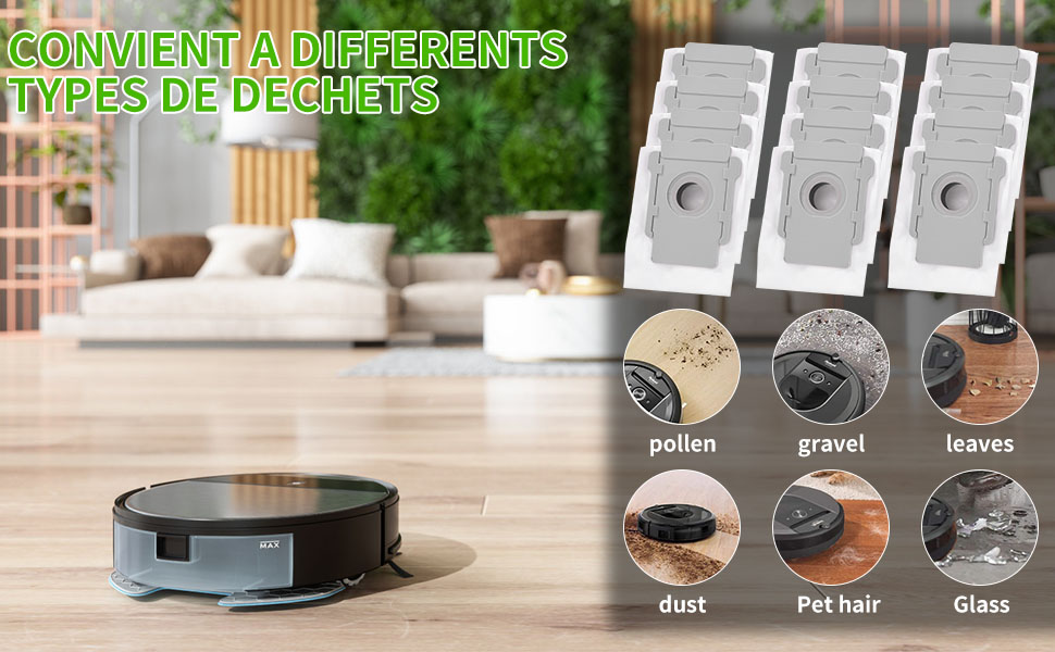 Lot de 12 sacs de rechange compatibles 