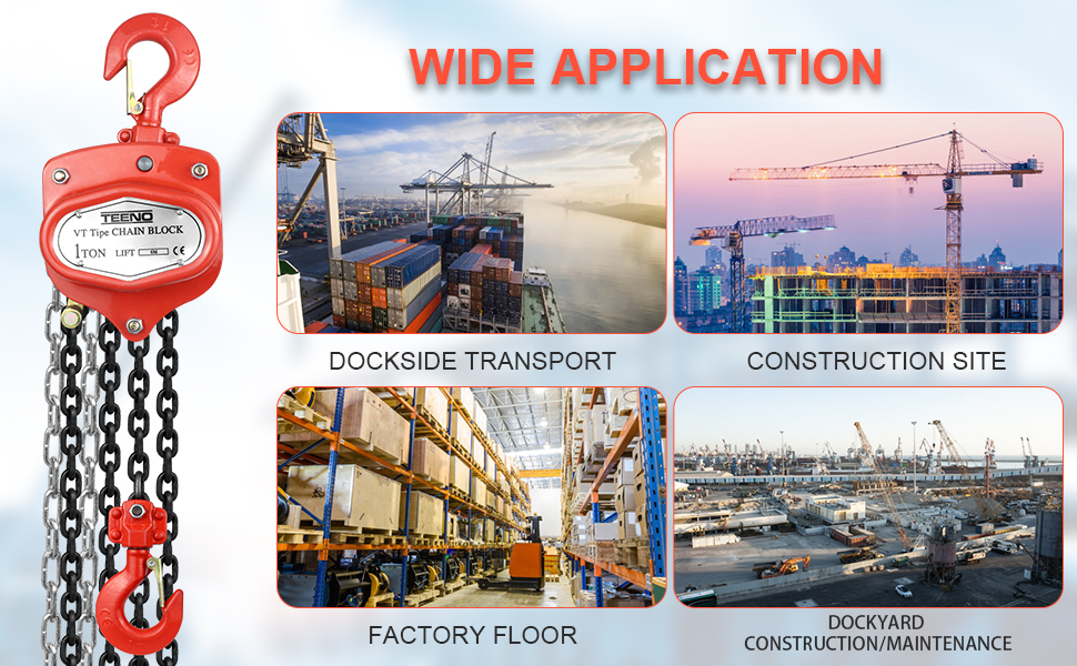 Texte : « APPLICATION ÉTENDUE ». Infographie présentant des applications industrielles, notamment la logistique, le transport, l'imagerie des ateliers et des chantiers de construction avec des icônes de connexion.