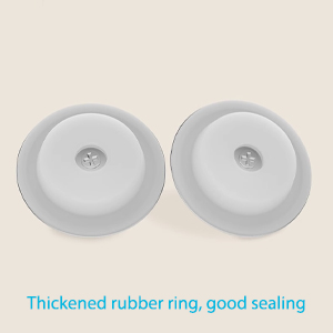 Two circular transparent rubber rings with thickened edges, designed for sealing. Text indicates enhanced sealing capability.