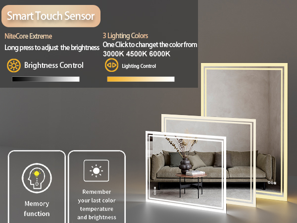 LUVODI specchio smart specchio bagno led specchio led bagno specchio retroilluminato bagno touch