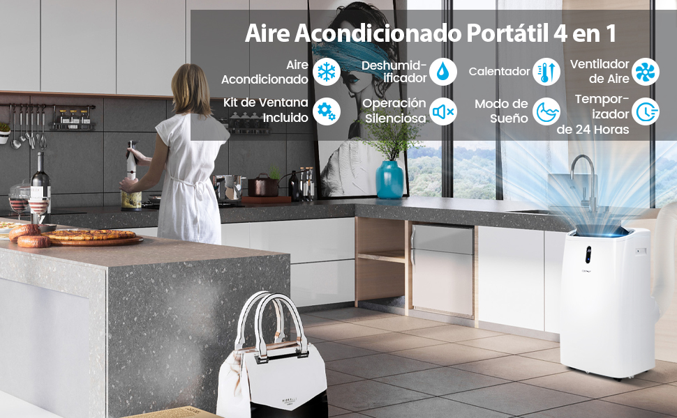 Aire Acondicionado Portátil 4 en 1