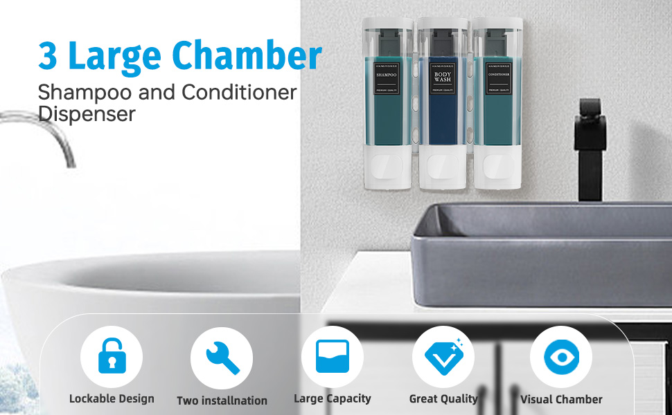 Shampoo and Conditioner Dispenser